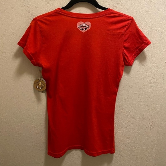MadeULook Red Heart Cupid Y2K Graphic Short Sleeve Tee Size M New Made In USA - Picture 5 of 6